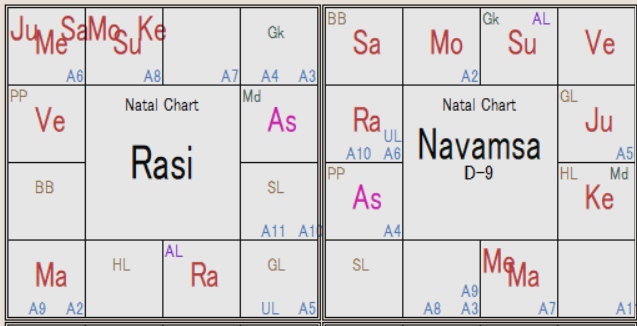 ハメネイ ラーシチャート＆ナヴァムサ D-9